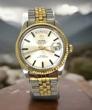 Tudor Oyster Prince Date-Day 18K Gold Bezel Daydate 37mm serviced
