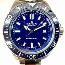 Edox Neptunian Automatic Winding Blue Dial Men's Diver's Watch Used