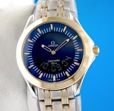 Mens Omega Seamaster 18K Gold Multifunction Digital Chronograph watch - 2321.81