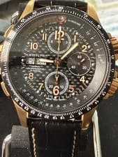 HAMILTON Khaki GOLD X-Wind CARBON FIBER PATTERN DIAL WATCH AUTOMATIC H776961