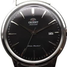 ORIENT Bambino Automatic Men s Wristwatch Dome Crystal Black Dial
