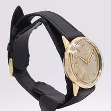 Bulova Accutron M6 Tuning Fork Champagne Dial Men's Watch Round Dial Black Band