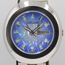 Citizen 65014 651537TA Watch Timepiece Blue Dial AT Automatic Mens Vintage