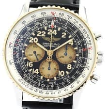 Breitling D12022 Navitimer Cosmonaut Chronograph YG Bezel Automatic Men's Wa