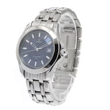 Omega Quartz Watch 2511.81 Seamaster 120 Date Men's Blue Stainless Steal