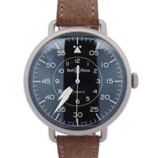 Bell & Ross Vintage 45mm Black Dial Watch Ref# BRWW192-MIL/SCA