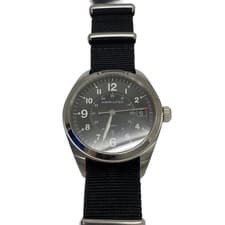 HAMILTON Khaki Field Quartz Watch Analog Nylon Black Black H685510