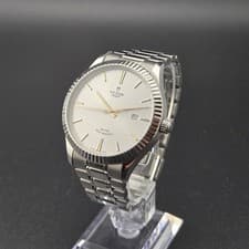 Tudor Style Silver Dial Gold Indices 41mm Automatic Mens Watch 12710