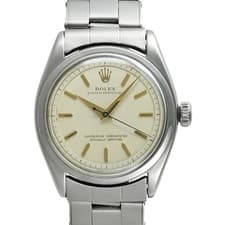 Rolex Semi-bubbleback, manufactured around 1953, Ref  6084, antique wristwatch