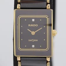 Rado Diastar 153.0283.9 Womens Quartz Working Black Dial Luxury Swiss Watch