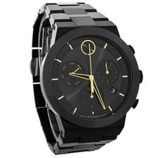 Movado Bold Fusion Men's Black ION PVD Chronograph Quartz Watch 3600857