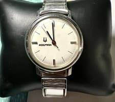 1970 Bulova Accutron Mens WATCH 35mm WORKING w Speidel Perpetual Calendar Band