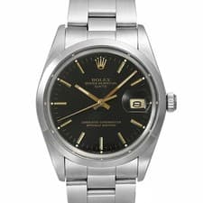 ROLEX Oyster Perpetual Date 15000 Black Men's Used Watch #41121