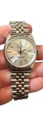 ROLEX DATEJUST 16234 Jubilee BAND 36MM 18K WHITE Gold BEZEL 3135 Silver Dial