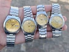 Vintage Seiko 5 Automatic Collection – Gold Dial Series (Lot of 4)