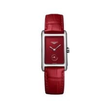 Longines DolceVita Monochrome Red Dial Red Leather Womens Watch L5.512.4.91.2