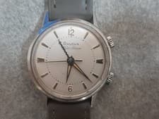 ALARM WATCH BULOVA.  STAINLESS STEEL CASE. ORIGINAL CROWNS. 1969. WORKING