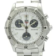TAG HEUER 2000 Classic Professional Chronograph Watch CK1111 Polished BF592300
