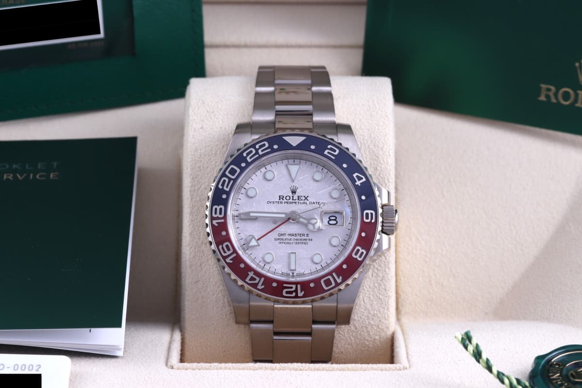 Rolex GMT-Master II Meteorite Pepsi White Gold Box/Papers/Card 126719BLRO