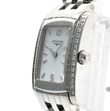 [N MINT] Longines Dolce Vita L5.158.0 Diamond Bezel White Ladies Watch JAPAN
