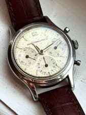 Vintage Abercrombie & Fitch Chronograph Heuer  2444 Valjoux 72 Stainless 36mm