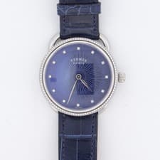 Hermes Arceau ref. AR5.330 Blue Diamonds Diamond Bezel Wristwatch