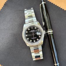 2022 Rolex Datejust 126284RBR Black Dial with Diamonds