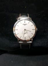 Vintage 1950s 60s Mens Solid 14K Gold Longines Wrist Watch, Tested & Works