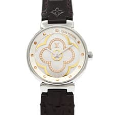 Louis Vuitton Tambour Moon Divine PM QA017Z Quartz SS MOP Diamond Ladies Watch