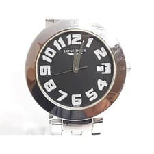 LONGINES Dolce Vita Watch L5 675 4 Stainless Steel Quartz Black Silver