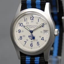 [N MINT] HAMILTON Khaki Anchor Mark 9797 Cream Dial Date 33mm Men's Quartz Watch