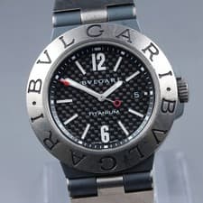 BVLGARI Diagono Titanium TI44TA Automatic Date Men's Watch 44mm JAPAN Exc+5*Box
