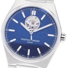 Frederique Constant High Life Heartbeat Automatic Men's Watch 40mm SS Navy Blue