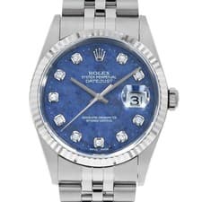 ROLEX Datejust 10P Diamond 16234G SODA Sodalite A Number second hand mens