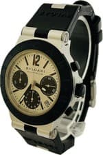 Bvlgari Diagono Aluminium Chronograph AC38TA Auto Mens Watch Excellent A6521