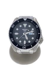 SEIKO Automatic Watch / Analog / Stainless Steel /BLK/SLV/4R36-07G0//
