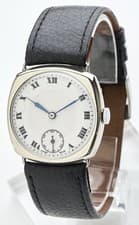 Rolex 1939 WW2 Era Rare Gents Vintage Cushion Watch 32mm, Enamel Dial, Serviced