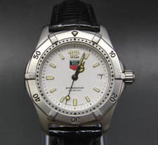 TAG HEUER Professional 200M WK1211 Quartz Men's Swiss Watch Leather Strap