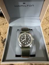 NEW HAMILTON KHAKI FIELD EXPEDITION 37MM AUTO BLACK DIAL NATO STRAP H70225931