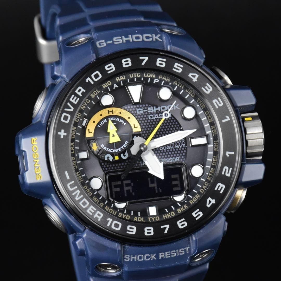 Casio G-Shock Gulfmaster GWN-1000NV Navy Black Tough Solar Watch
