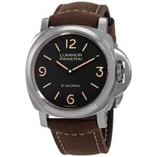 Panerai Luminor 8 Giorni Hand Wind Black Dial Men's 44 mm Watch PAM00914