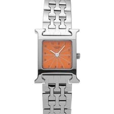 Used HERMES HH1.210 Orange Ladies Watch from JAPAN