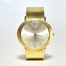 GG Certified 18K Gold Rolex Cellini 3756J 33mm 18K Gay Freres Bracelet 85.9g