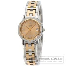 HERMES CL4.221 Clipper New Buckle SS SSxPGP Ladies Used from JAPAN