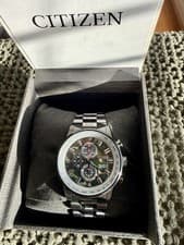 Citizen Eco-Drive WR 200 Camouflage Chronograph Black Stainless Steel Men's Wat…