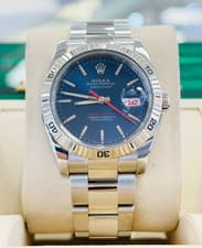 Rolex Datejust 36 116264 Turn-O-Graph Blue Dial  Steel 18K Gold Bezel  Watch