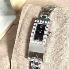 FENDI 3300L Women's Quartz Silver Dial Steel Watch Used Authentic