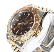 Rolex GMT-Master “Rootbeer” Ref: 16753. 40mm 18k Yellow Gold + Steel. C. Mid-80s