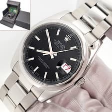 2010 Rolex Datejust 36mm Black Index Dial Steel Oyster Watch 116200 Papers
