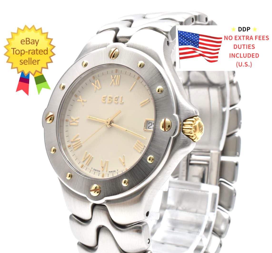 ▶[ MINT ]  EBEL 6187631 Swiss Quartz Men's Watch 36mm Classic Elegant JAPAN